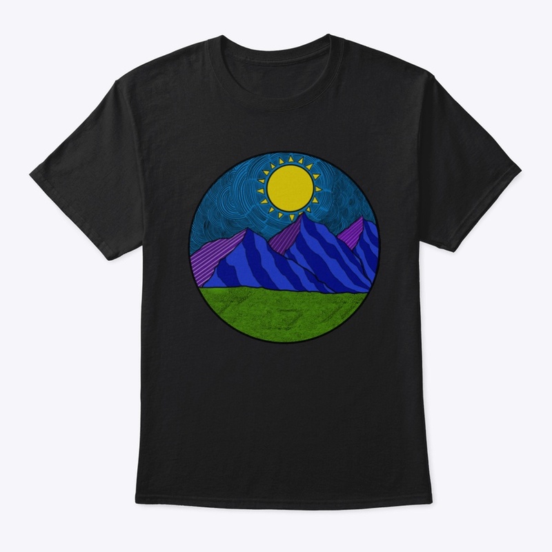 Front print geometric mountains