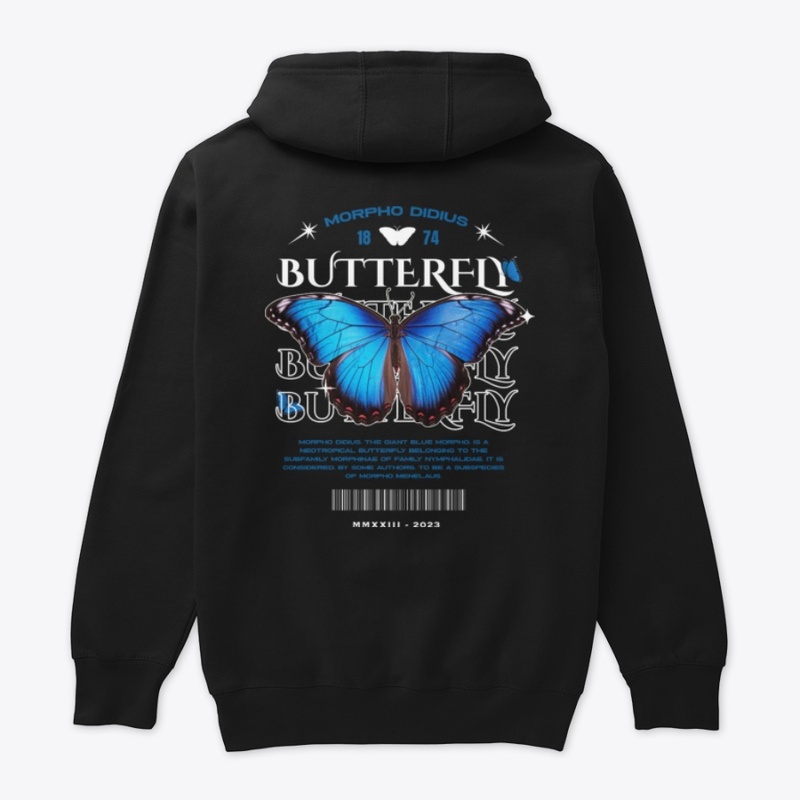 The Giant Blue Morpho Didius Butterfly 