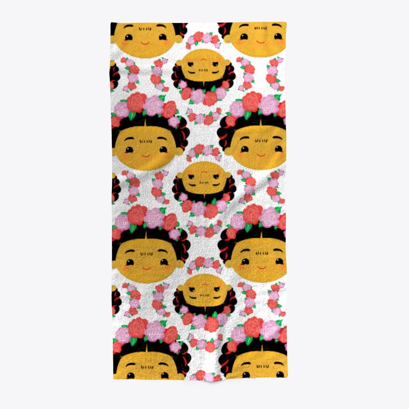 Frida Kahlo Cute Chibi Pattern
