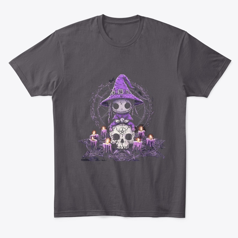 Cute Witch-Skull Halloween T-Shirt
