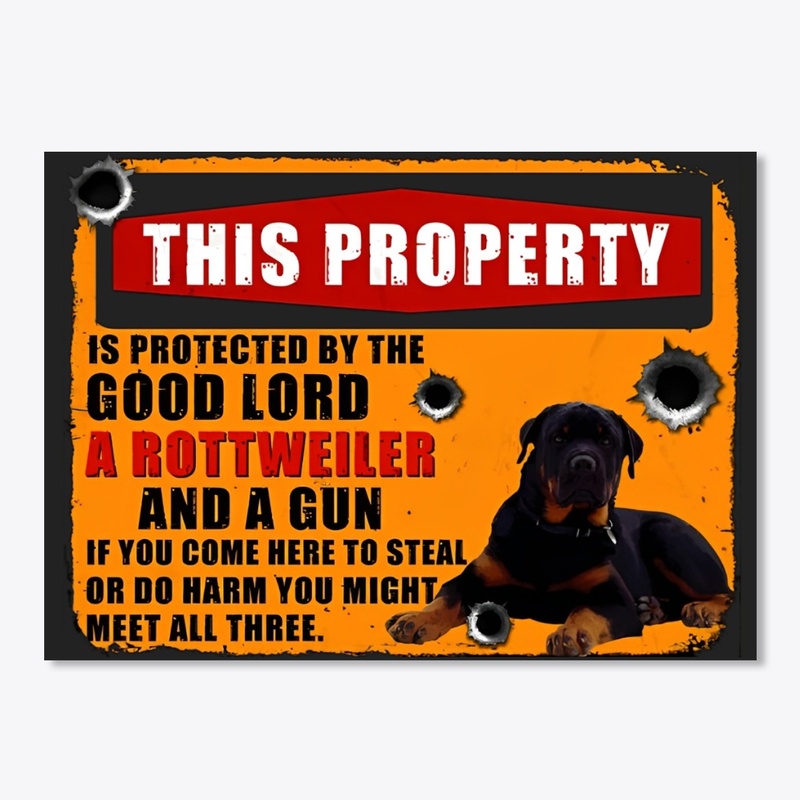 Rottweiler Warning Sign