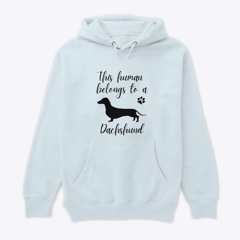 This human belongs to a Dachshund