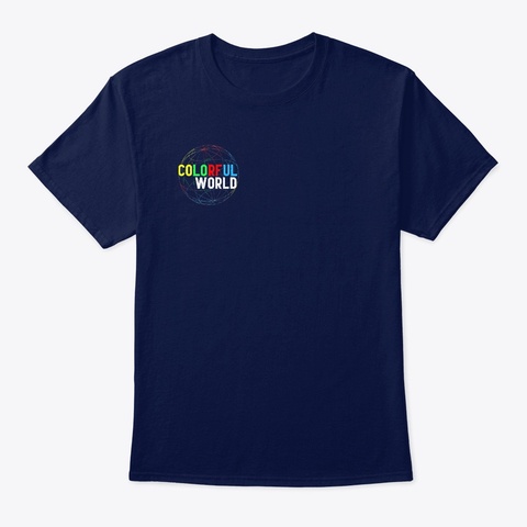 The Colorful World Charity Collection Navy Camiseta Front