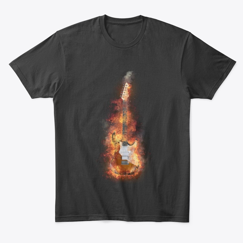 Flaming guitar