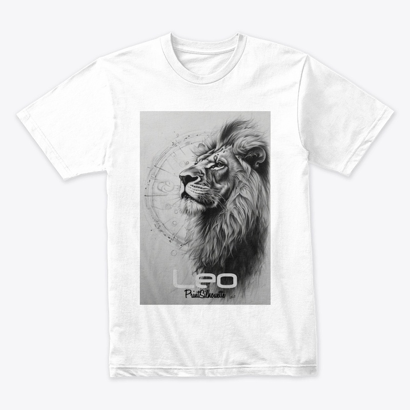 Leo zodiac black and white
