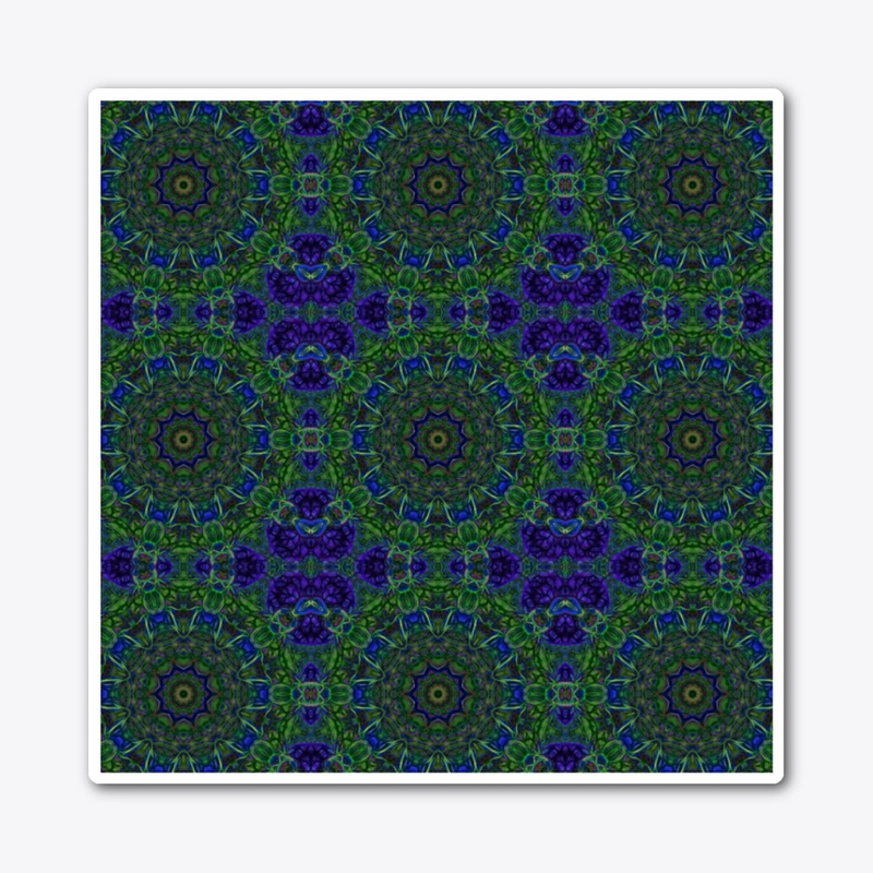 Blue Green Ribbon Kaleidoscope