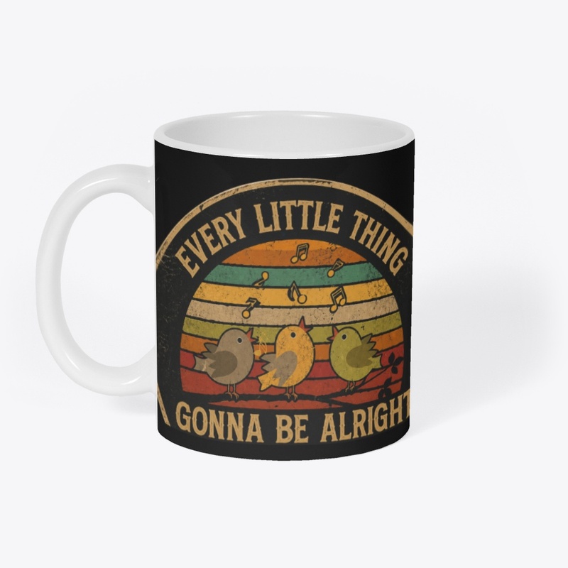 Three Little Birds Vintage Coffee Mug