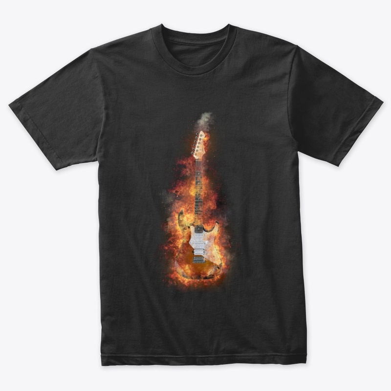 Flaming guitar