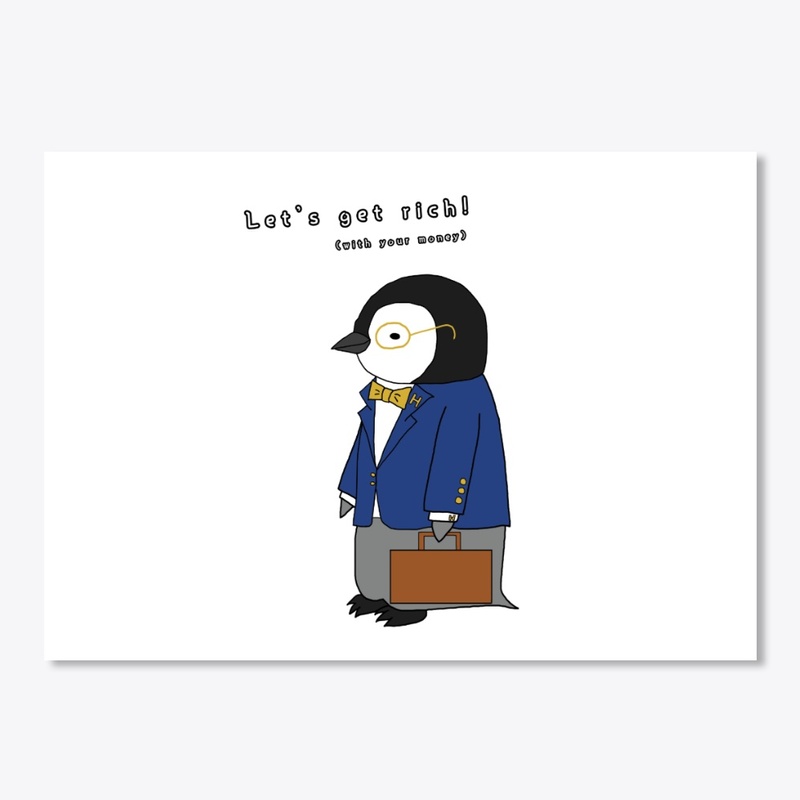 Get Rich - Cute Baby Penguin Design