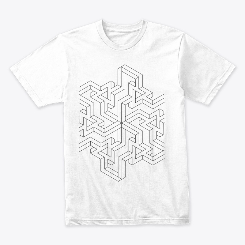 "Geometric Illusion Maze Design"