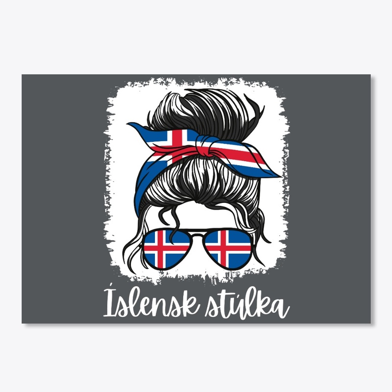  Island Iceland Flag Girls Icelandic