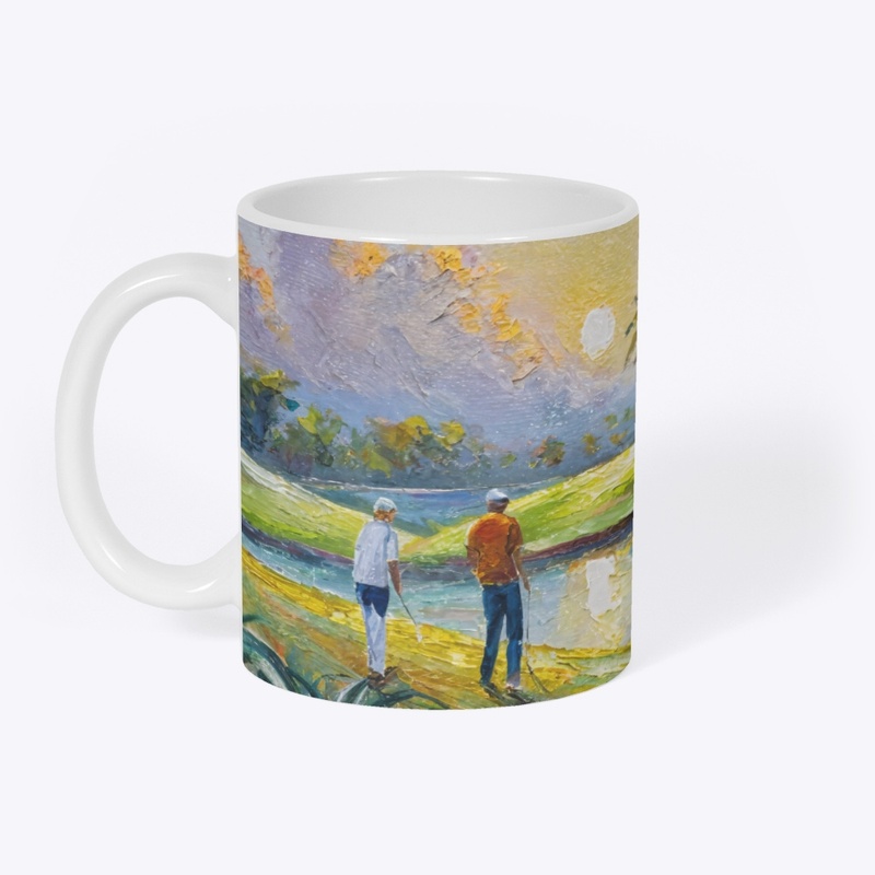 Tropical Florida Golfing Painting