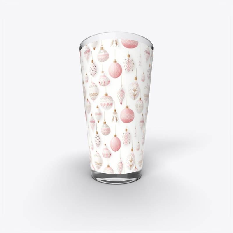 Elegant Pink Xmas Pattern Holiday Vibes