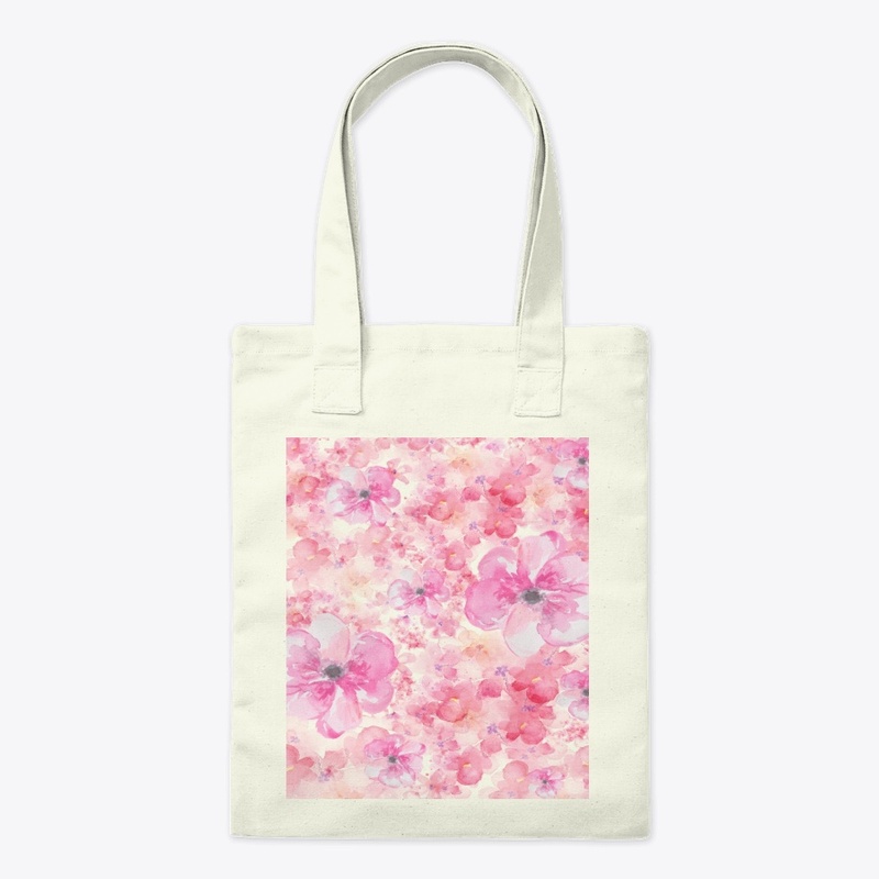 Red white transparent Floral design.