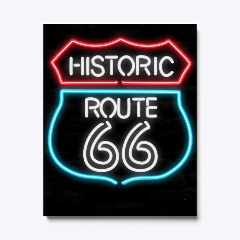 Route 66 Man Cave Neon Pipe Sign