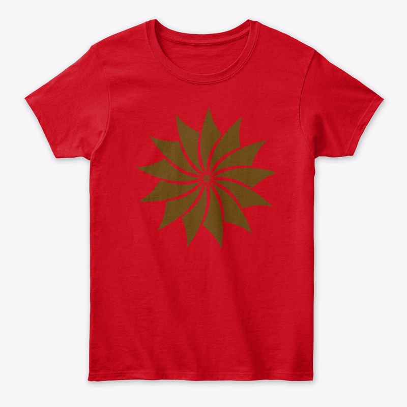 Geometric Swirl Floral Design for TShirt