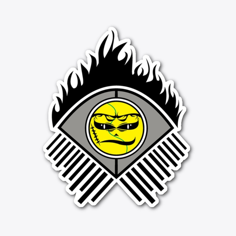 yellow fire black ball