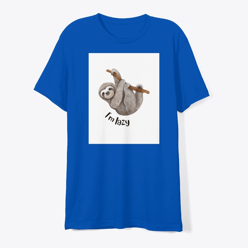 I AM LASY t shirt design 
