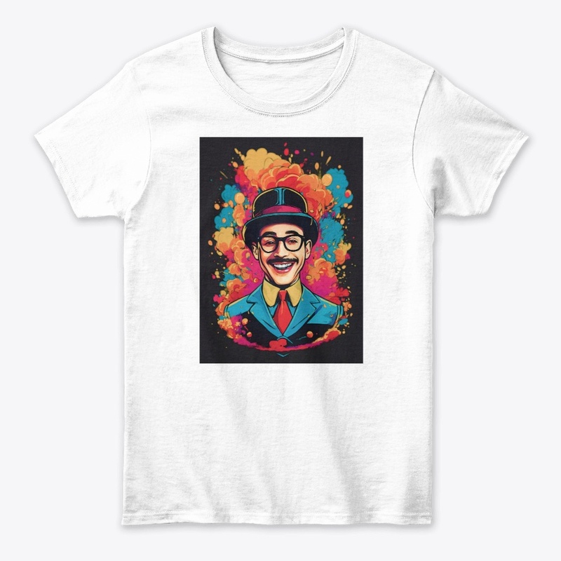 A gentleman laughing t-shirt design 
