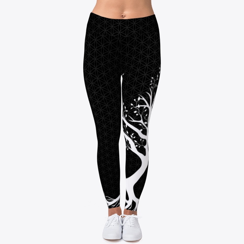 Flower of life tree silhouette Yoke Art