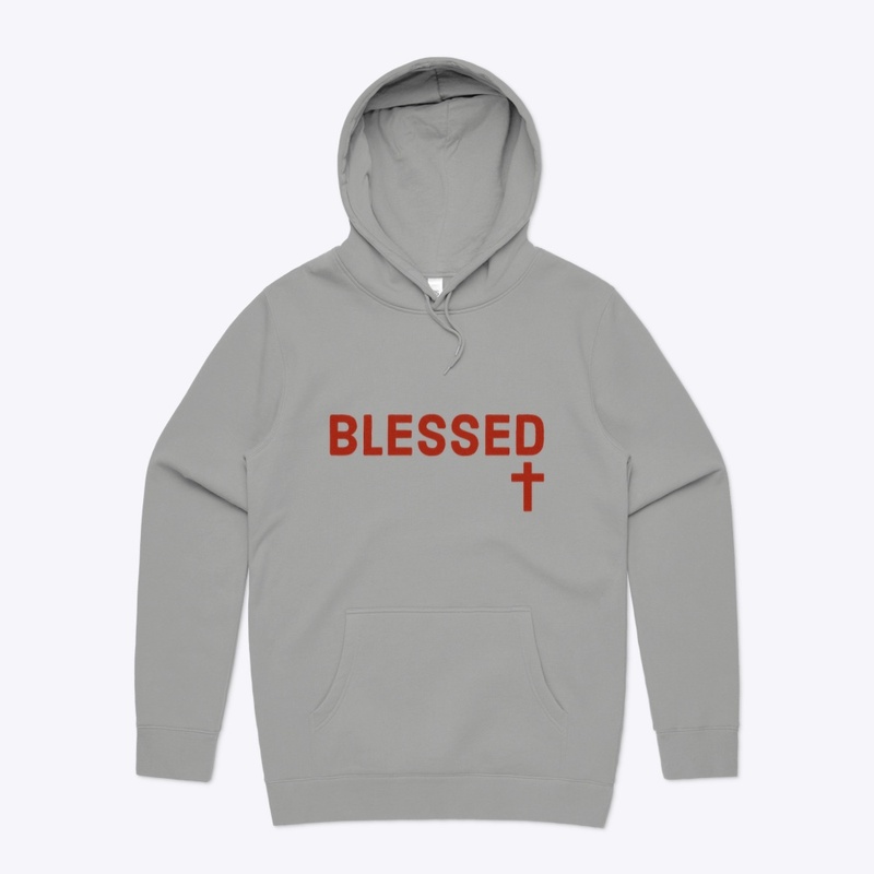 Blessed (across chest)