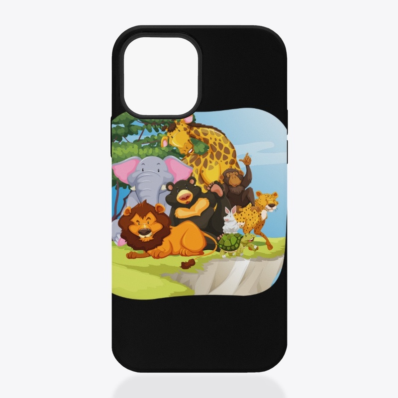 Kids Colorful Wildlife Graphic Tshirt