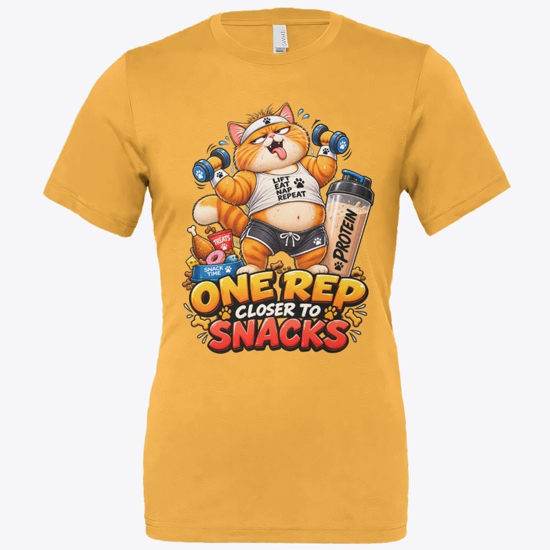 One Rep Closer to Snacks Funny Cat Gym 