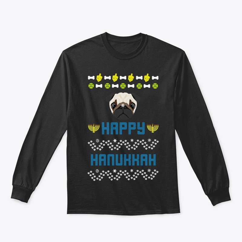 Pugly Hanukkah Ugly Christmas Sweater 