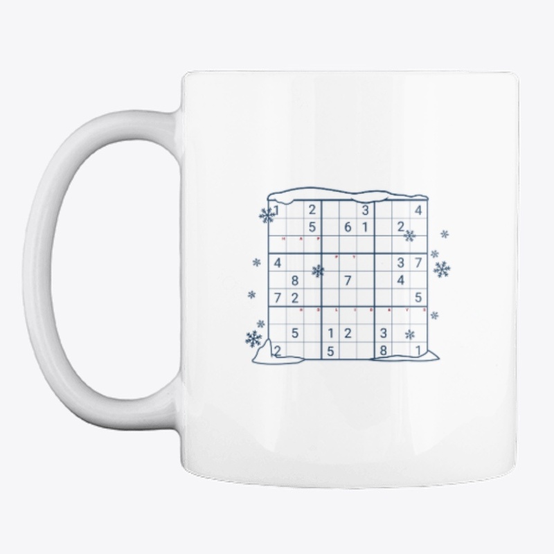 White Happy Holidays mug