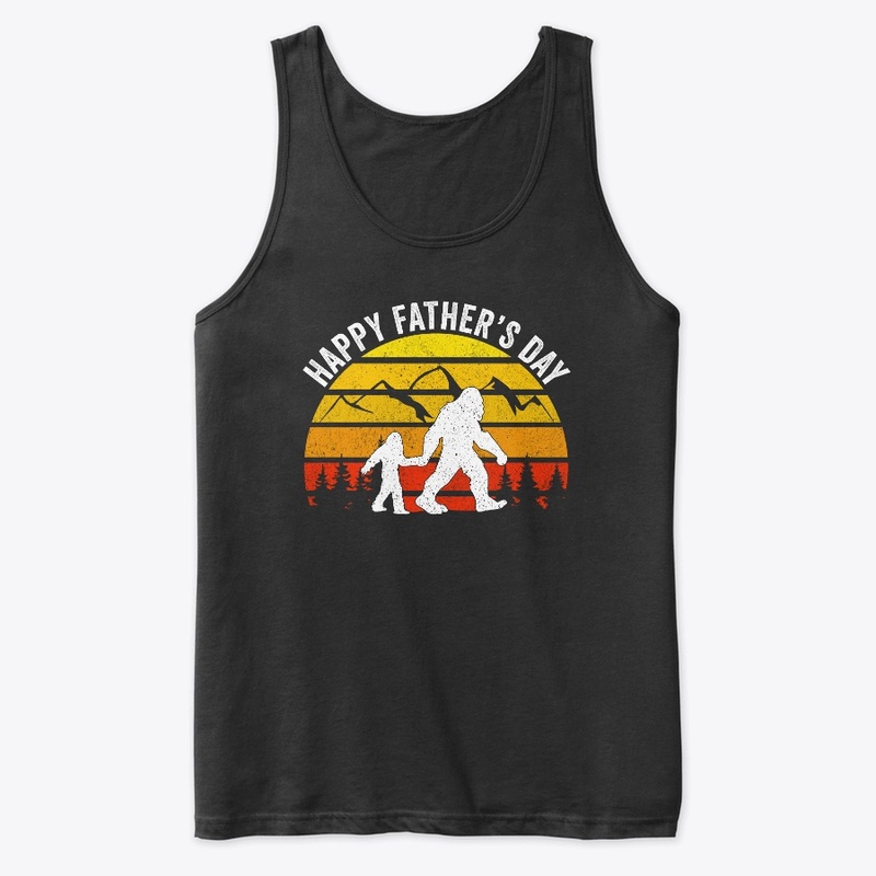 Happy Father's Day Bigfoot Dad Vintage
