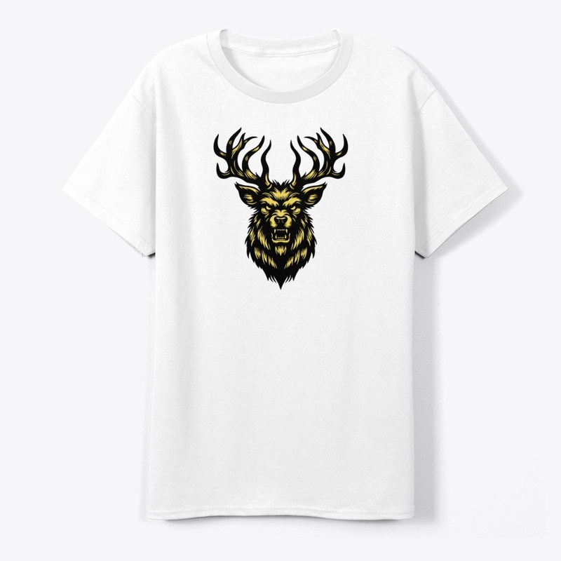 Angry Deer Head Design