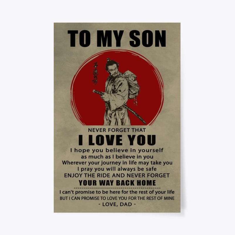 Samurai poster Dad to son