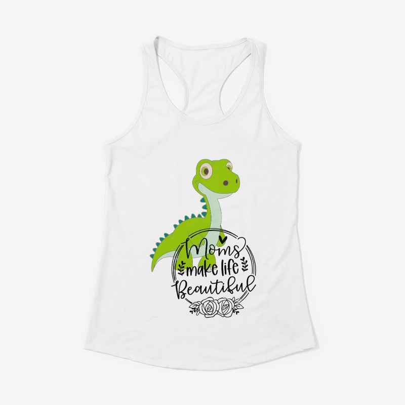 dinosaur design with mom tag.