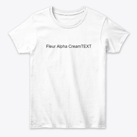 Fleur Alpha Cream White T-Shirt Front