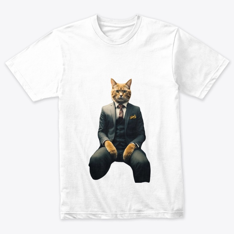 A beautifull cat in a business suit