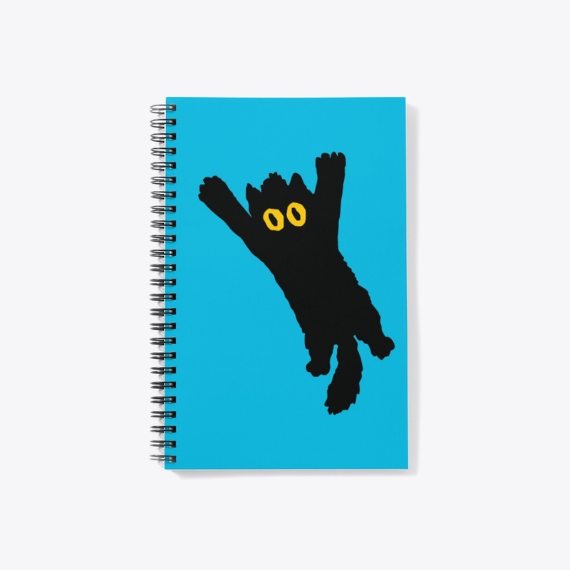 Panicky Cat — Wide-Eyed Minimal Art