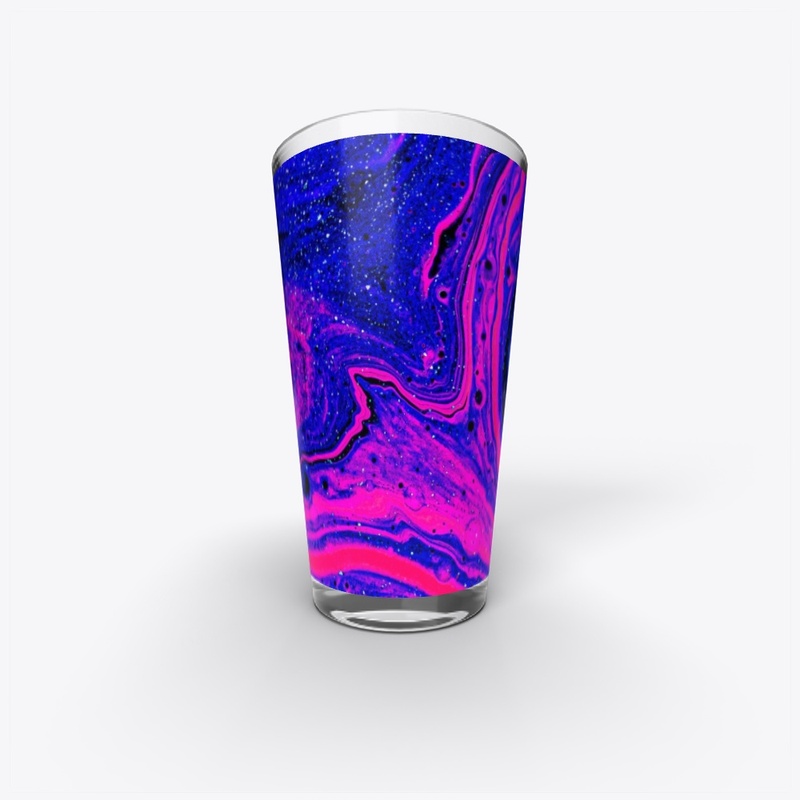 Blue and Pink Acrylic Design
