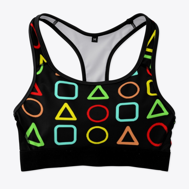 Multi Color Shapes Bra
