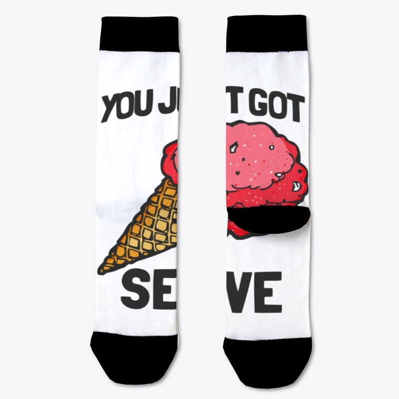 You got serve - ice cream strawberry