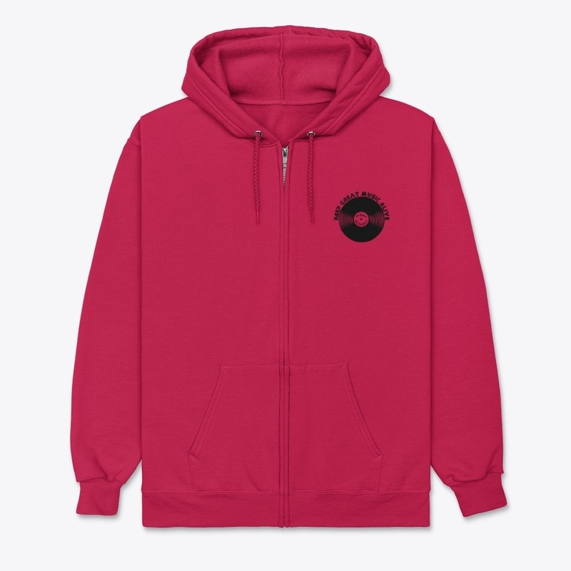 GREAT MUSIC ZIP HOODIE | BLACK LOGO