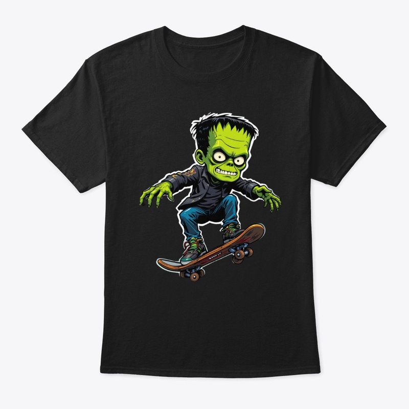 Skater Frankenstein Halloween Tee