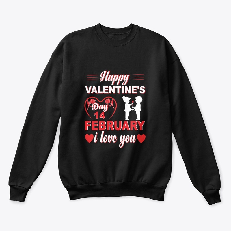 Happy Valentines Day 14 February New Tee