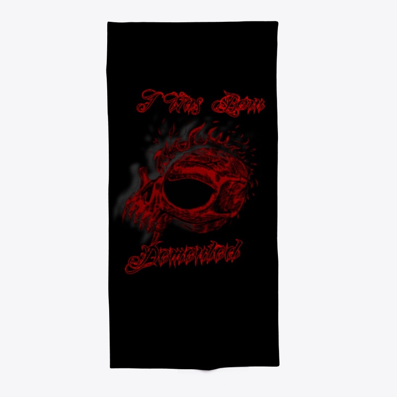 I WAS BORN DEMENTED BEACH TOWEL