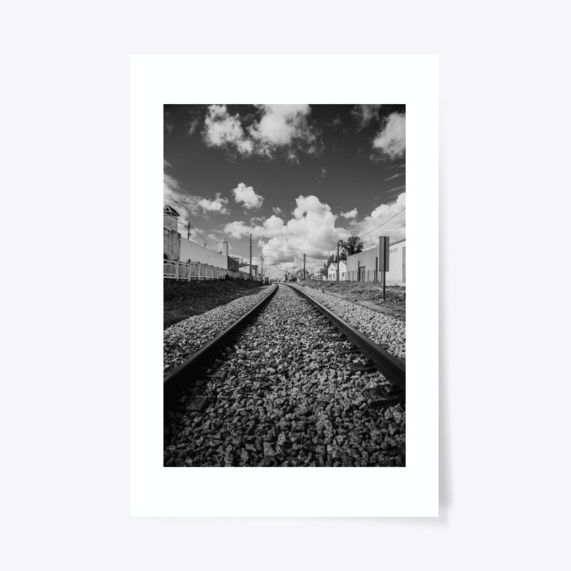 Railway with some epic clouds