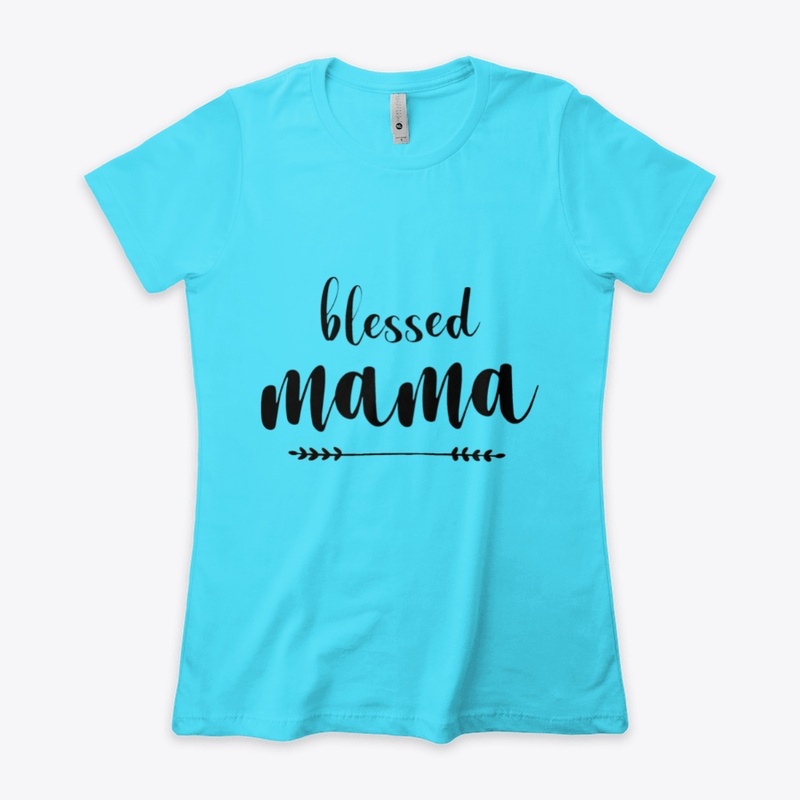Blessed mama womens t-shirt 