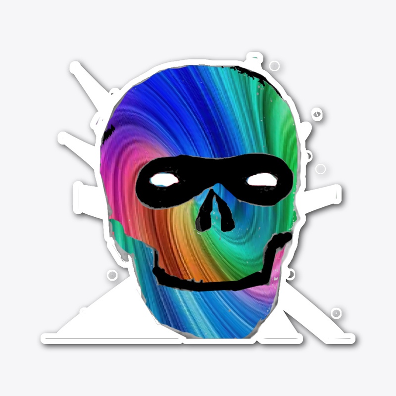 Rainbow Happy Skull