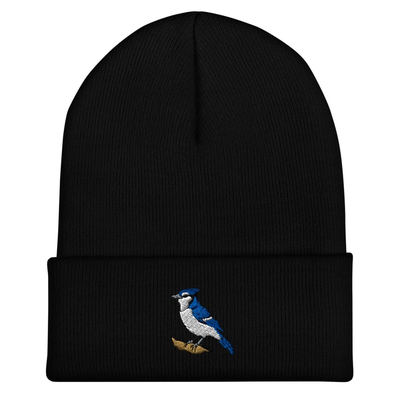 Blue Jay Embroidered Beanie
