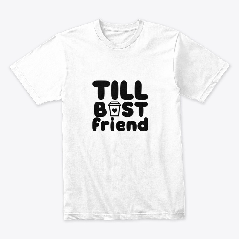 Tall Best Friend Coffee Cup Tee  Fun BFF
