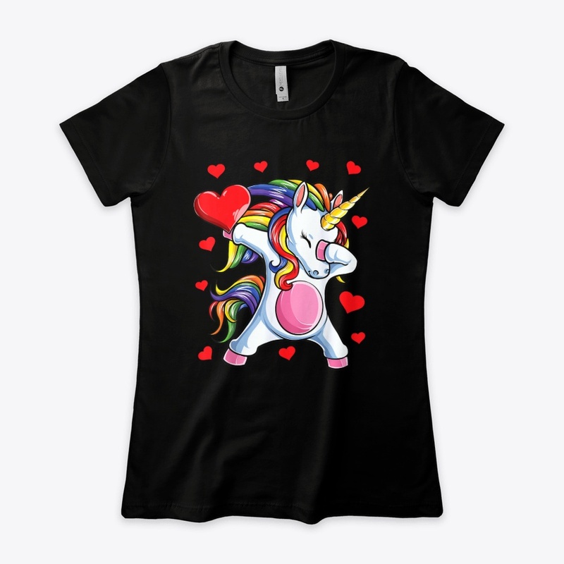 Dabbing Unicorn Valentines Day