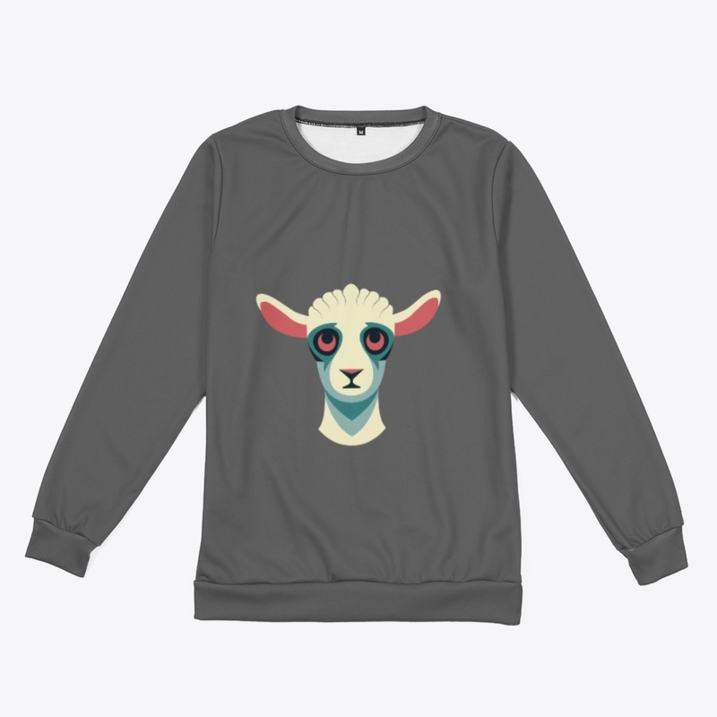Whimsical Kid: Baby Goat Abstract Bliss